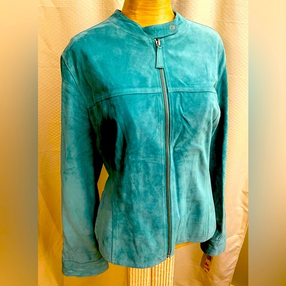 🔥SALE Nine West fully lined suede zipper down jacket